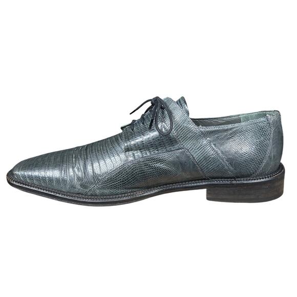 Vintage David Eden Green Grey Lizard Lace Up Derby Shoes Size US 10.5 main image 10